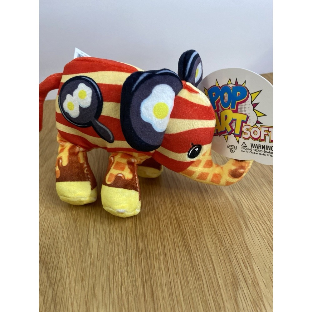Pop‎ Art Soft Cepia BACON Elephant Plush Beanie Toy Collectible Small
